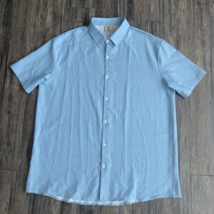 Aloha Innovation Art Exploration Button Up Shirt Relax Fit Stretchy Men XL EUC